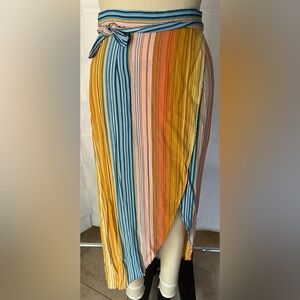 Forever 21. Women’s XS. Striped multi colored wrap beach skirt.